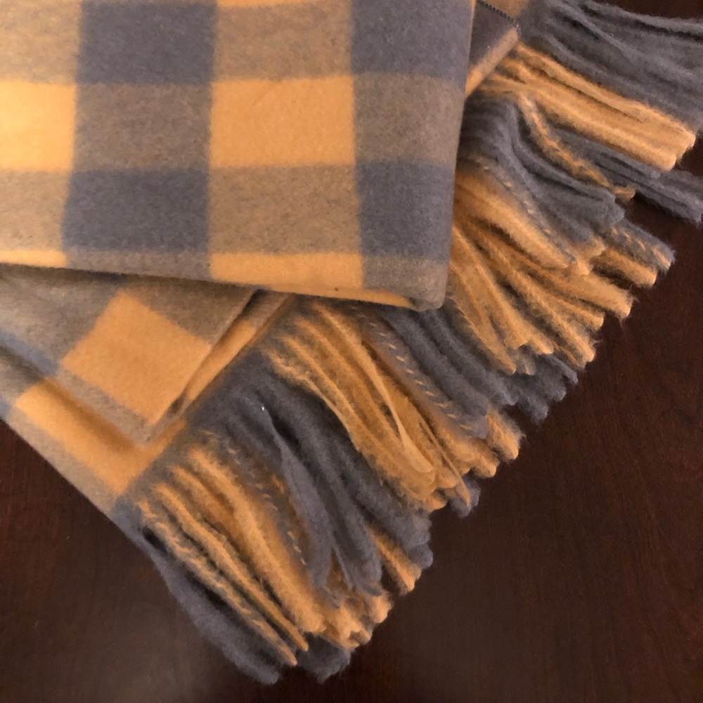 Soft Gray and Golden Yellow Scarf